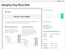 Tablet Screenshot of naughtydoghotdogs.com